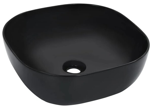 Lavabo - Umivaonik 42 5 x 42 5 x 14 5 cm keramički crni - Crna Crna