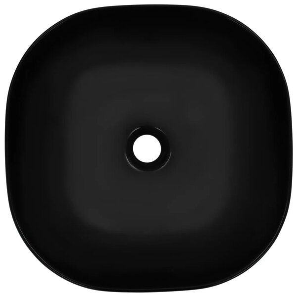 Lavabo - Umivaonik 42 5 x 42 5 x 14 5 cm keramički crni - Crna Crna