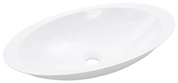 Lavabo - Umivaonik od lijevanih minerala/mramora 59 3x35 1x10 7 cm bijeli - 59.3 x 35.1 x 10.7 cm 59.3 x 35.1 x 10.7 cm