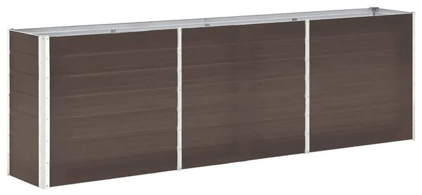 Povišena gredica - Vrtna gredica od pocinčanog čelika 240x40x77 cm smeđa - Smeđa 240 x 40 x 77 cm 1 240 x 40 x 77 cm