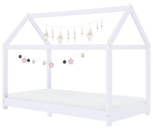 Okvir za dječji krevet od masivne borovine bijeli 70 x 140 cm - Bijela 70 x 140 cm Bijela 70 x 140 cm