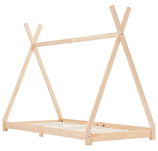 Okvir za dječji krevet od masivne borovine 90 x 200 cm - Smeđa 90 x 200 cm Smeđa 90 x 200 cm