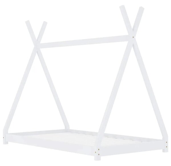 Okvir za dječji krevet od masivne borovine bijeli 70 x 140 cm - Bijela 70 x 140 cm Bijela 70 x 140 cm