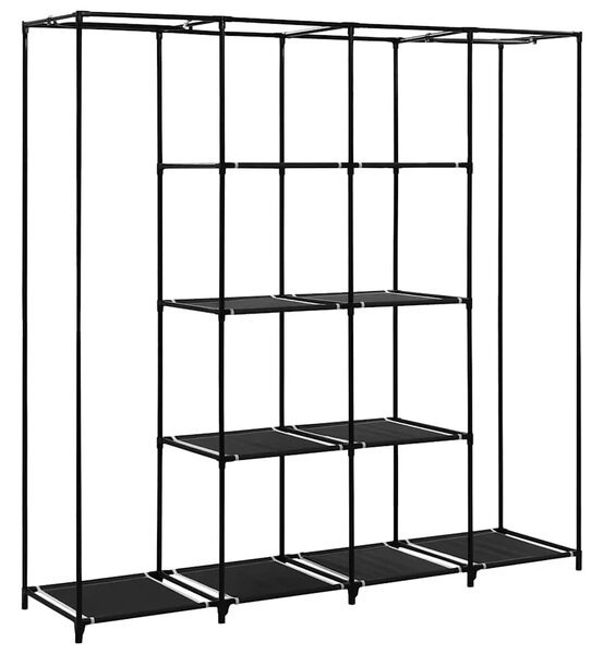 Ormar s 4 odjeljka crni 175 x 45 x 170 cm - Crna 1 1 Crna