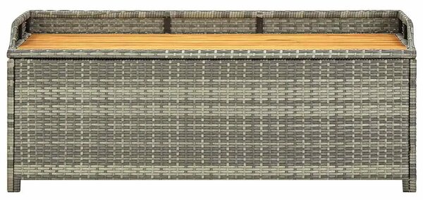 Vrtna klupa za pohranu od poliratana 120 cm siva - Siva 120 x 50 x 50 cm 1 1
