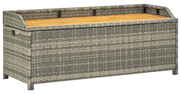 Vrtna klupa za pohranu od poliratana 120 cm siva - Siva 120 x 50 x 50 cm 1 1
