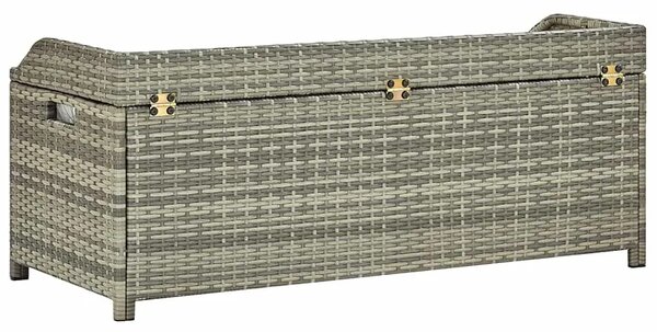 Vrtna klupa za pohranu od poliratana 120 cm siva - Siva 120 x 50 x 50 cm 1 1