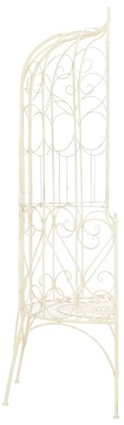 Vrtna klupa 95 cm željezna antikna bijela - Bijela 95 cm 1 1