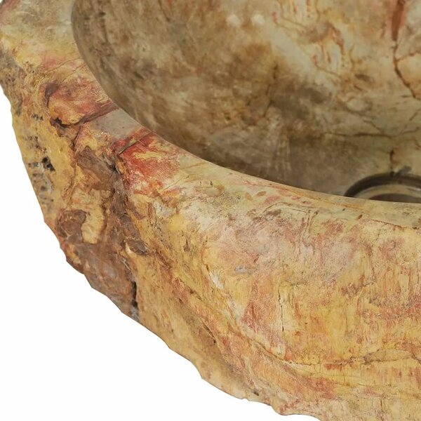 Lavabo - Umivaonik od fosilnog kamena 45 x 35 x 15 cm krem