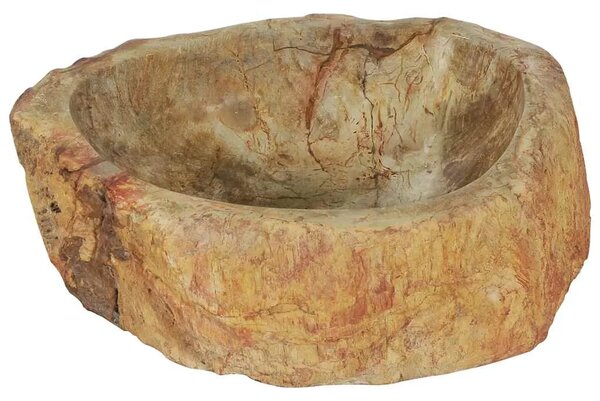 Lavabo - Umivaonik od fosilnog kamena 45 x 35 x 15 cm krem