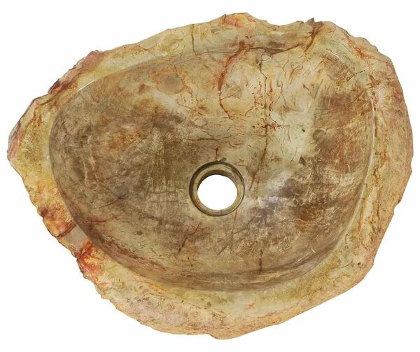 Lavabo - Umivaonik od fosilnog kamena 45 x 35 x 15 cm krem