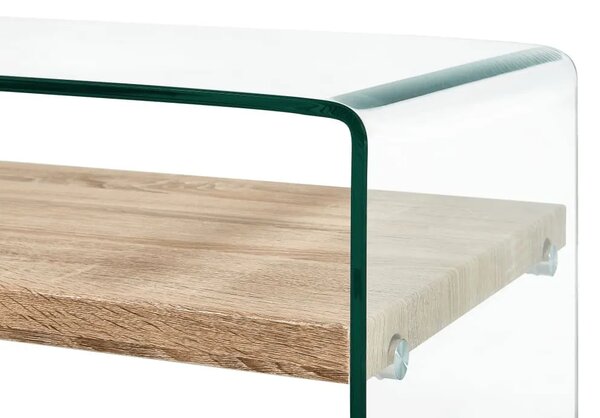 Stolić za kavu prozirni 98 x 45 x 31 cm od kaljenog stakla - 98 x 45 x 31 cm 1 98 x 45 x 31 cm