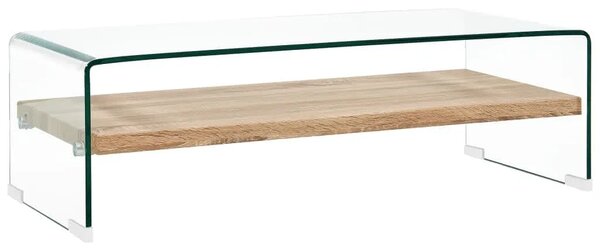 Stolić za kavu prozirni 98 x 45 x 31 cm od kaljenog stakla - 98 x 45 x 31 cm 1 98 x 45 x 31 cm