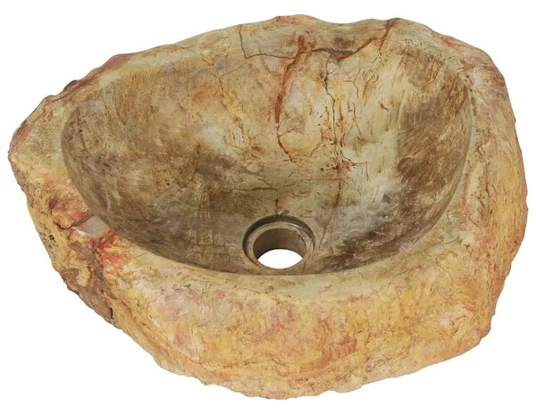Lavabo - Umivaonik od fosilnog kamena 45 x 35 x 15 cm krem