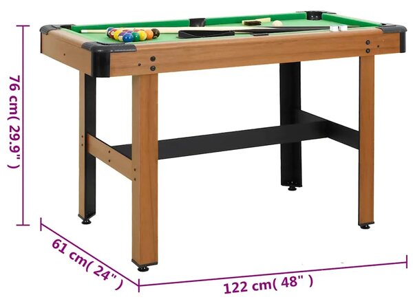 Biljarski stol 122 x 61 x 76 cm smeđi