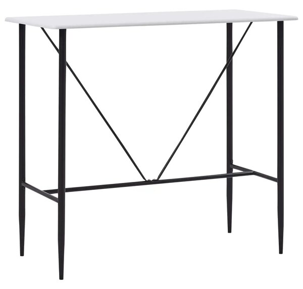Barski stol bijeli 120 x 60 x 110 cm MDF - Bijela 1 Bijela