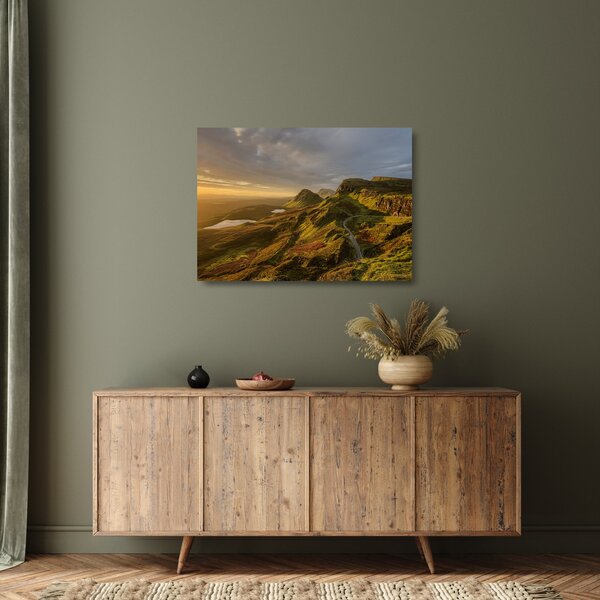 Staklena slika planinskog lanca (70x50 cm)