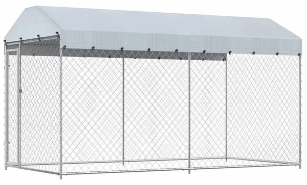 Vanjski kavez za pse s nadstrešnicom 382 x 192 x 225 cm - 382 x 192 x 225 cm 1 Da 382 x 192 x 225 cm