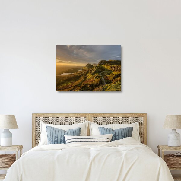 Staklena slika planinskog lanca (70x50 cm)