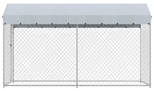 Vanjski kavez za pse s nadstrešnicom 382 x 192 x 225 cm - 382 x 192 x 225 cm 1 Da 382 x 192 x 225 cm