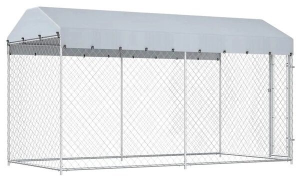 Vanjski kavez za pse s nadstrešnicom 382 x 192 x 225 cm - 382 x 192 x 225 cm 1 Da 382 x 192 x 225 cm