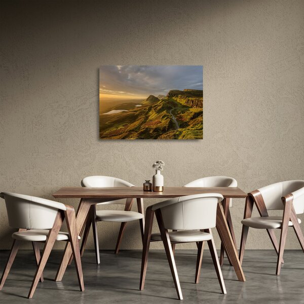 Staklena slika planinskog lanca (70x50 cm)