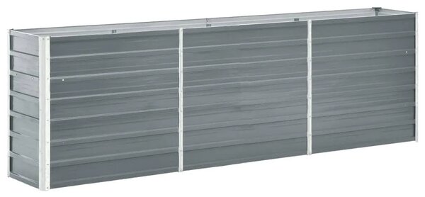 Povišena gredica - Vrtna gredica od pocinčanog čelika 240x40x77 cm siva - Siva 240 x 40 x 77 cm 1 240 x 40 x 77 cm