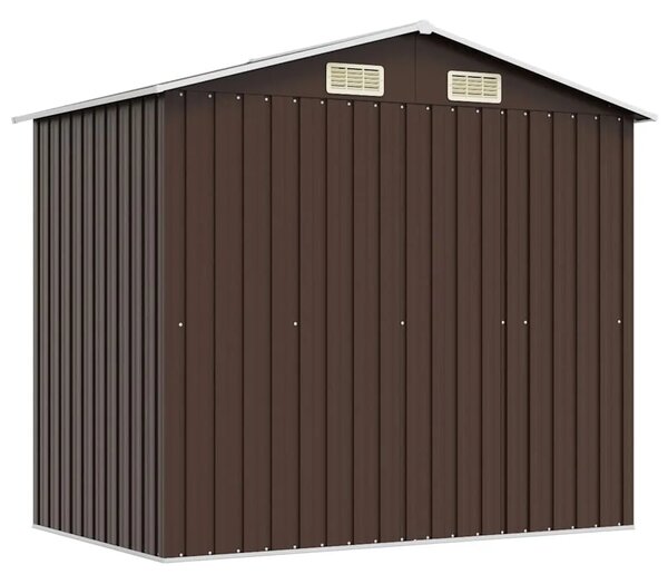 Vrtna kućica za pohranu smeđa 204 x 132 x 186 cm čelična - Smeđa 1 Smeđa