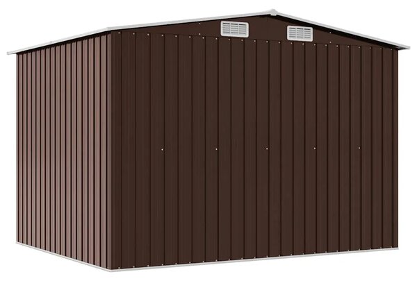 Vrtna kućica za pohranu smeđa 257 x 205 x 178 cm čelična - Smeđa 1 Smeđa