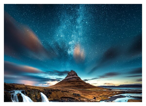 Staklena slika plavog mliječnog puta (70x50 cm)