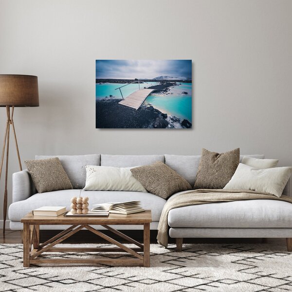 Staklena slika drvenog mosta (70x50 cm)