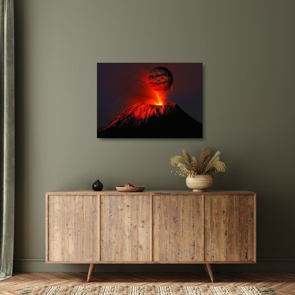 Staklena slika vulkana (70x50 cm)