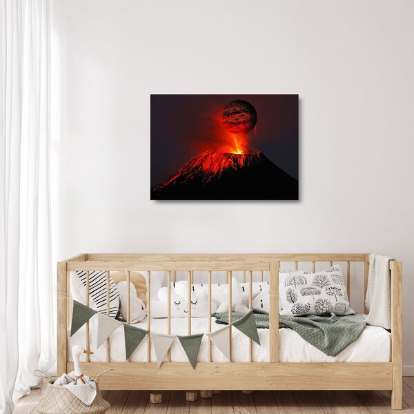 Staklena slika vulkana (70x50 cm)