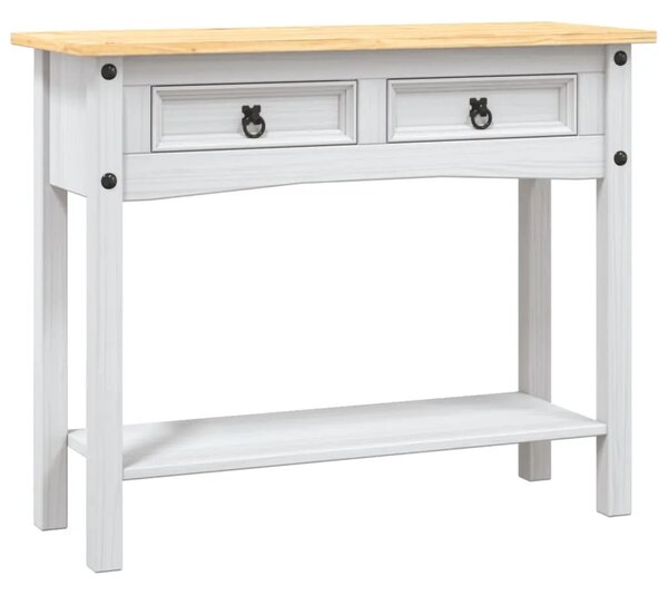 Konzolni stol borovina meksički stil Corona bijeli 90x34 5x73cm - Bijela 1 Bijela