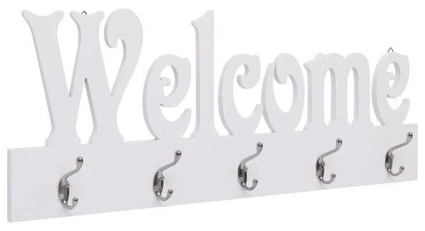 Zidna vješalica za kapute WELCOME bijela 74 x 29 5 cm - bijela (welcome) 1 Bijela (welcome)