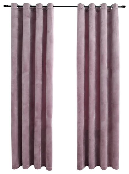 Zavjese za zamračivanje 2 kom baršunaste ružičaste 140 x 225 cm - antikna ružičasta 140 x 225 cm 2 Antikna ružičasta