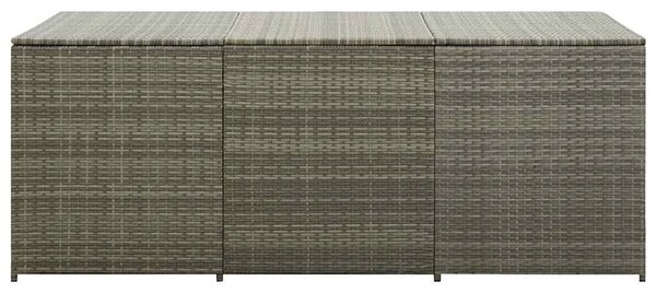 Vrtna kutija za pohranu od poliratana 180 x 90 x 70 cm siva - Siva 180 x 90 x 70 cm Siva 180 x 90 x 70 cm