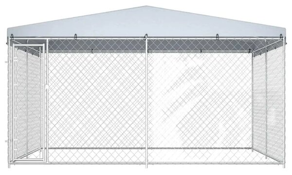 Vanjski kavez za pse s krovom 382x382x225 cm - 382 x 382 x 225 cm 1 Da 382 x 382 x 225 cm