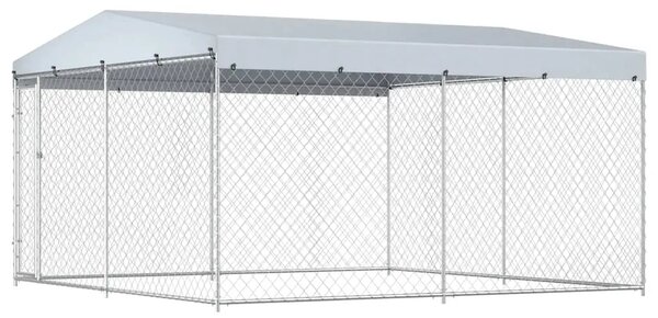 Vanjski kavez za pse s krovom 382x382x225 cm - 382 x 382 x 225 cm 1 Da 382 x 382 x 225 cm