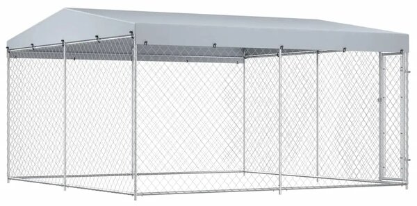 Vanjski kavez za pse s krovom 382x382x225 cm - 382 x 382 x 225 cm 1 Da 382 x 382 x 225 cm