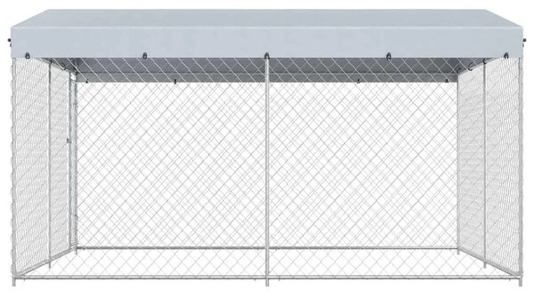 Vanjski kavez za pse s krovom 382x382x225 cm - 382 x 382 x 225 cm 1 Da 382 x 382 x 225 cm