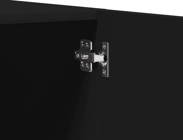 Ormar crni 80 x 52 x 180 cm od konstruiranog drva - Crna 1 1 Crna