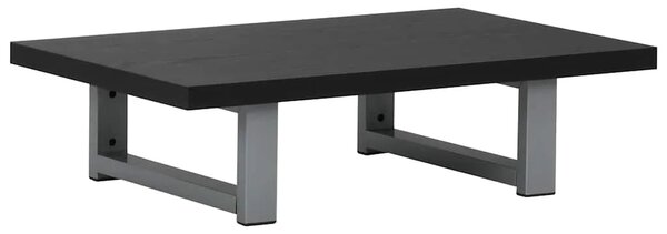 Dvodijelni set kupaonskog namještaja keramički crni - Crna polica od 60 cm i okrugli umivaonik od 40 cm 2 1