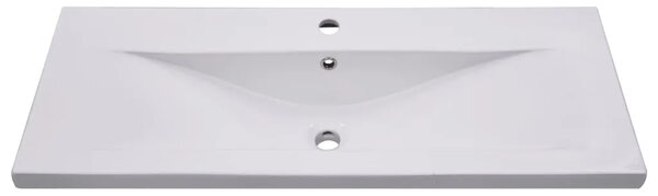 Ugradbeni Lavabo - Umivaonik 101 x 39 5 x 18 5 cm keramički bijeli - 101 x 39.5 x 18.5 cm 101 x 39.5 x 18.5 cm