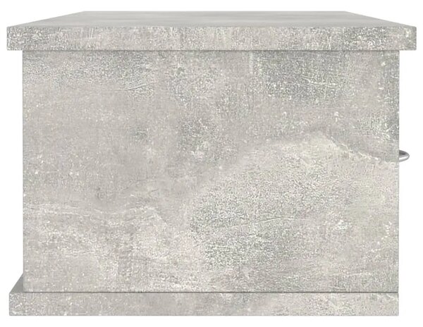 Zidna polica s ladicama 88x26x18 5 cm konstruirano drvo - Beton siva 90 cm 1 1