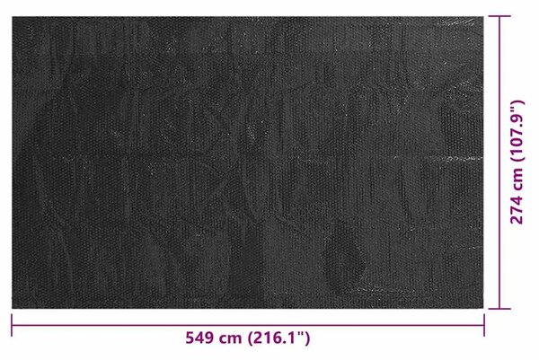 Pokrivač za bazen crni 549 x 274 cm PE - Crna 549 x 274 cm 1 110 μm