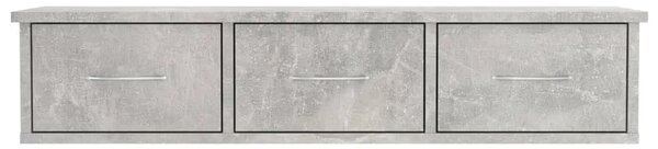 Zidna polica s ladicama 88x26x18 5 cm konstruirano drvo - Beton siva 90 cm 1 1