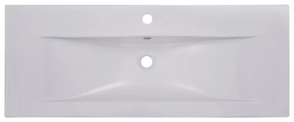 Ugradbeni Lavabo - Umivaonik 101 x 39 5 x 18 5 cm keramički bijeli - 101 x 39.5 x 18.5 cm 101 x 39.5 x 18.5 cm