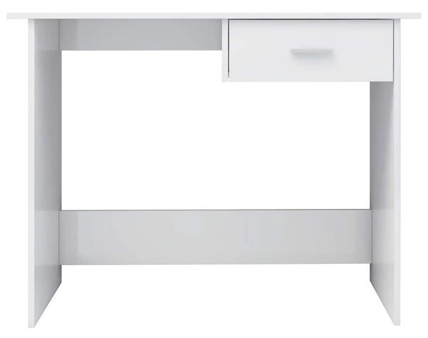 Radni stol visoki sjaj bijeli 100x50x76 cm konstruirano drvo - Visoko sjajno bijela Visoko sjajno bijela