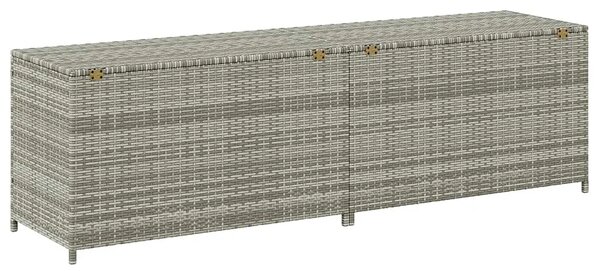 Vrtna kutija za pohranu od poliratana 200 x 50 x 60 cm siva - Siva 200 x 50 x 60 cm Siva 200 x 50 x 60 cm